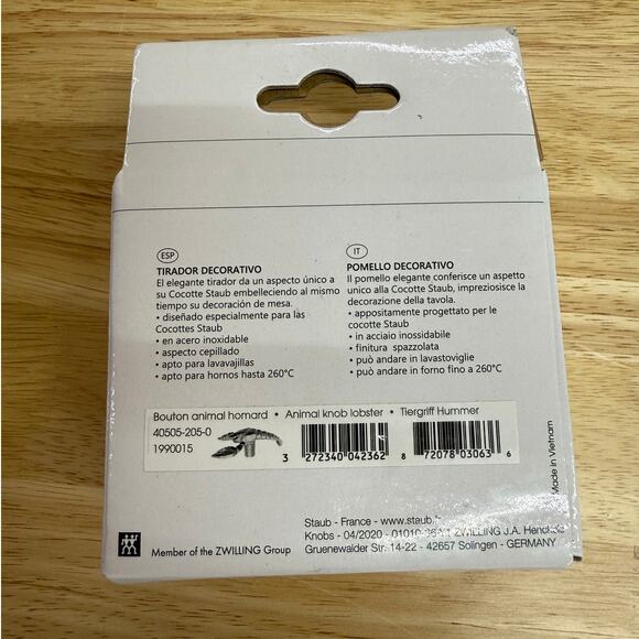 Staub Animal Knob Lobster 40505-205  Replacement Lid Handle for Cocotte Pot HTF! - Picture 5 of 6